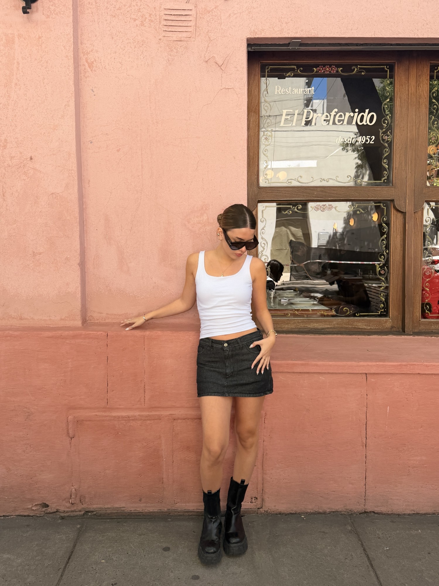 Art 757-3' 36 al 42 Skort Negro Raw Denim "trend" - Imagen 7