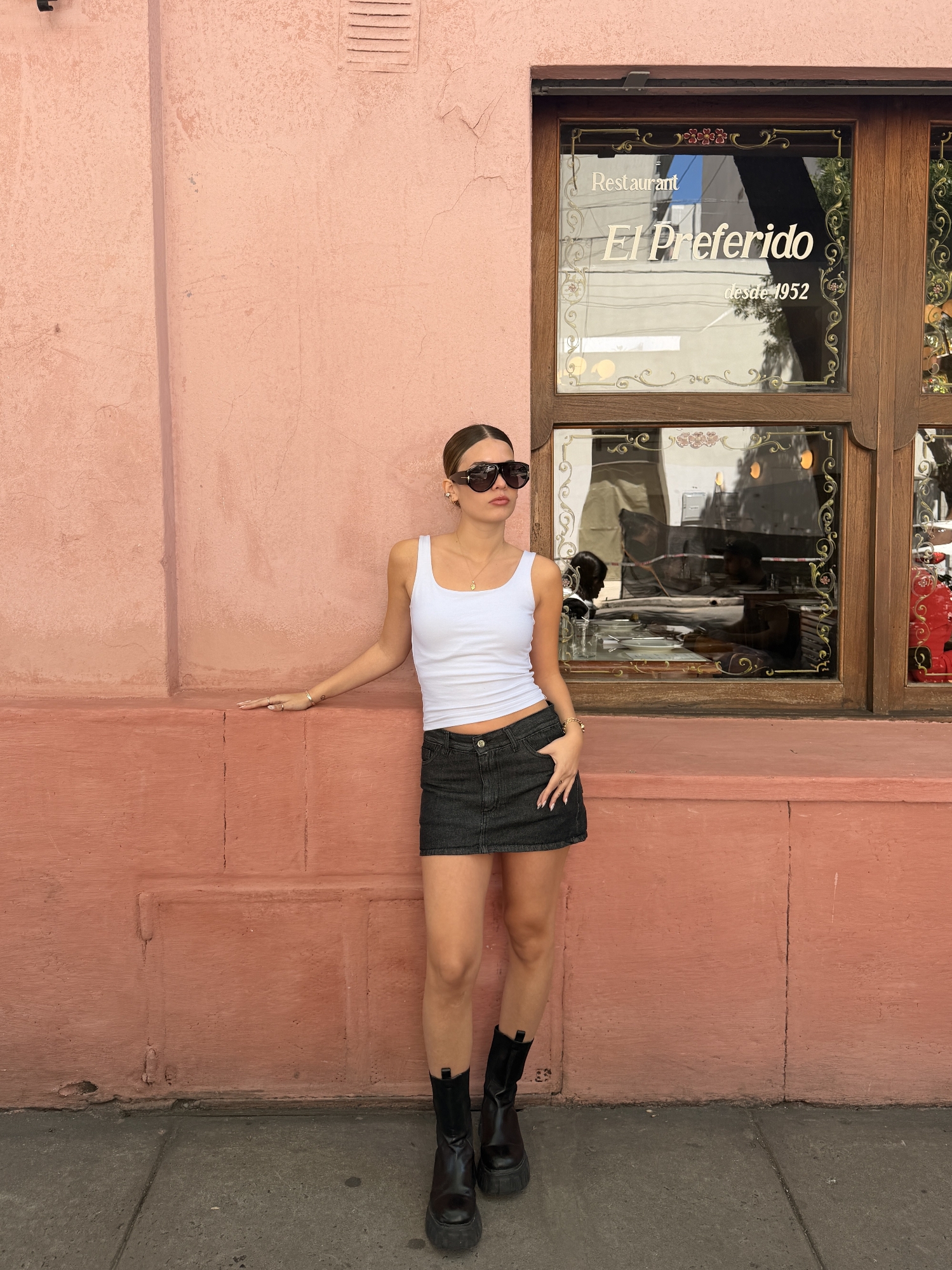 Art 757-3' 36 al 42 Skort Negro Raw Denim "trend" - Imagen 9