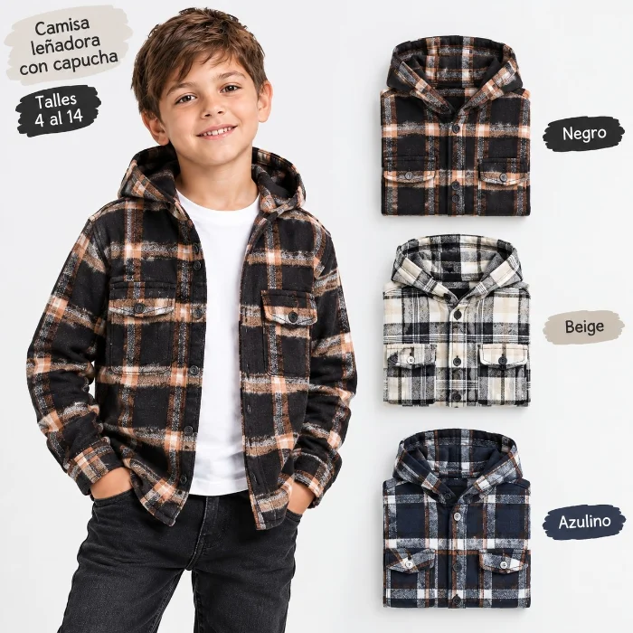 Camisa Leñadora C/capucha
