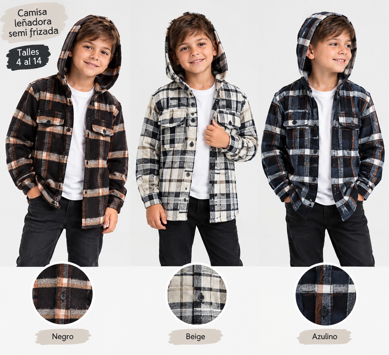 Camisa Leñadora C/capucha - Imagen 2