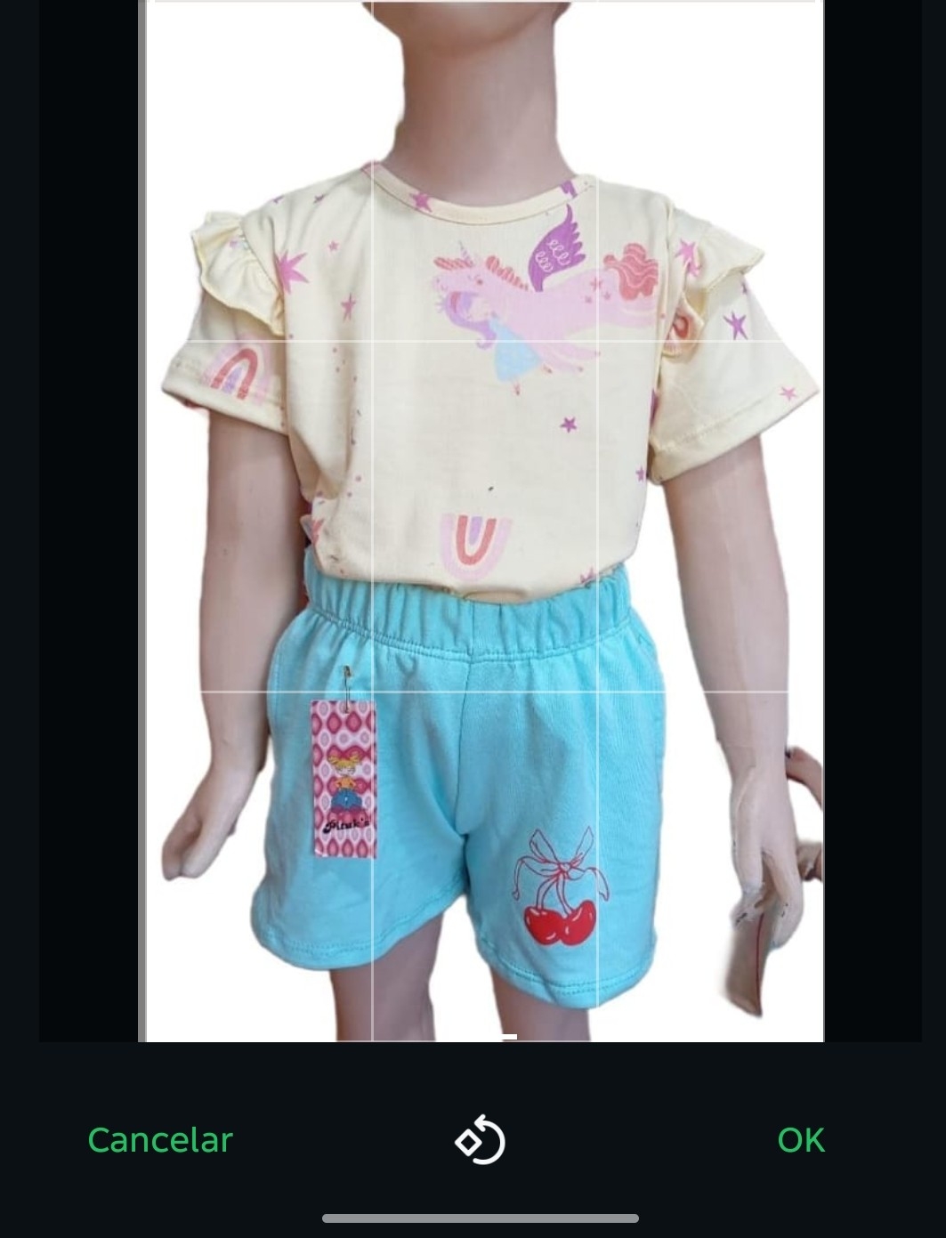 Short de Algodón Rústico y Remera C/bolado - Imagen 2