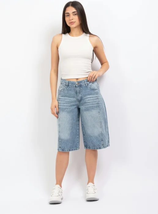 Bermuda Baggy 3/4 Azul