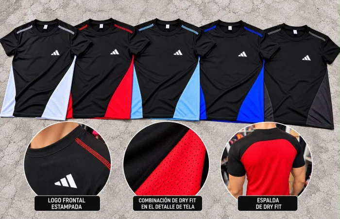 Remera de Hombre Combinada