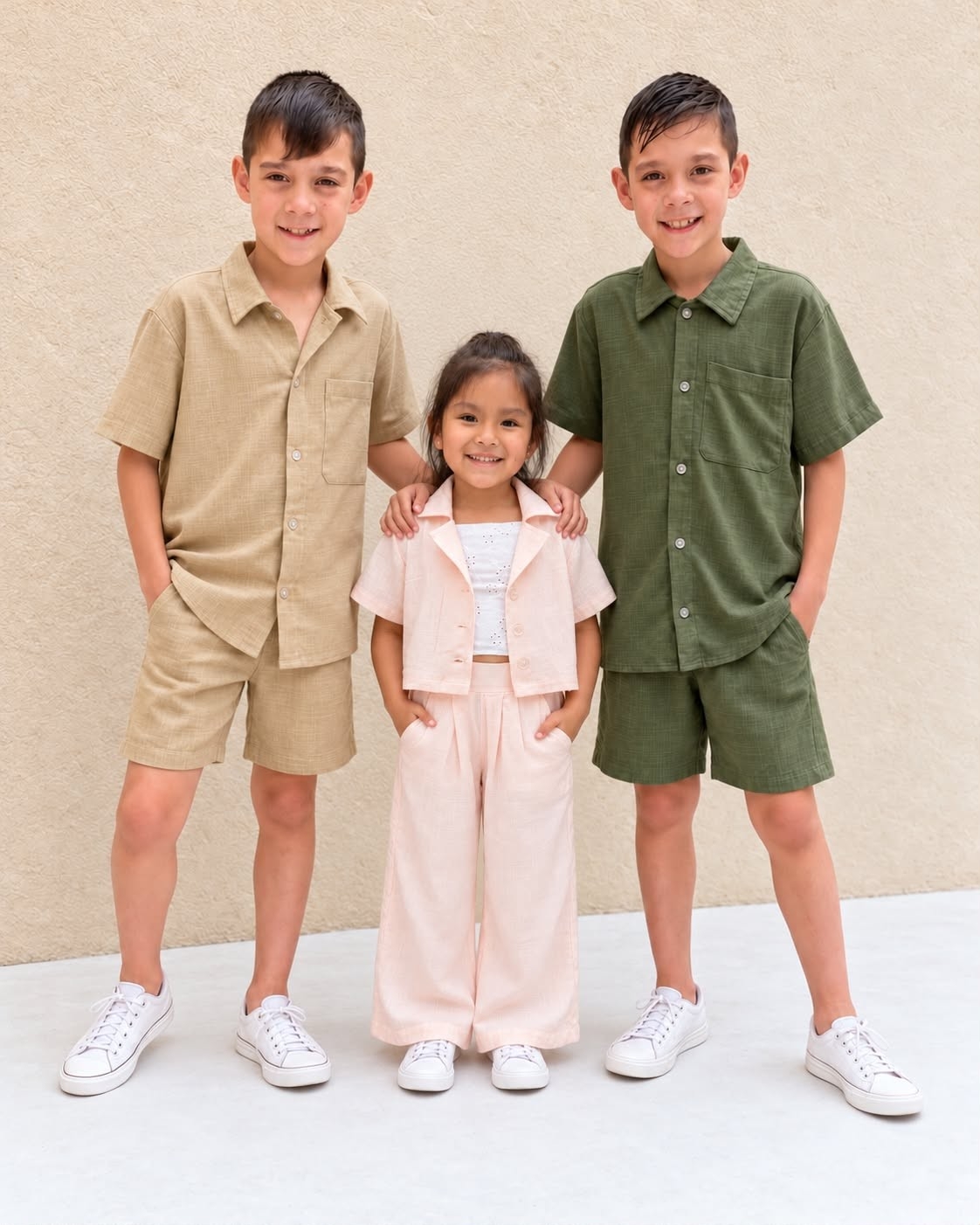 Conjunto de Lino Camisa y Short de Niño 4 al 16 - Imagen 2