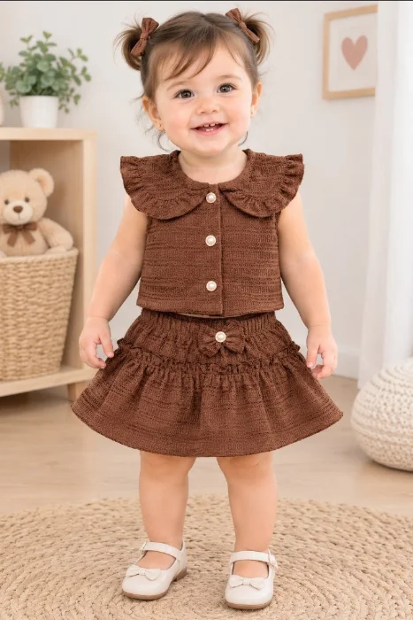 Conjunto Blusa + Short Pollera