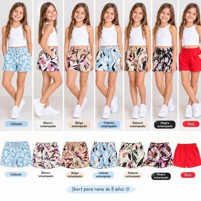Short de Fibrana en Varios Colores
