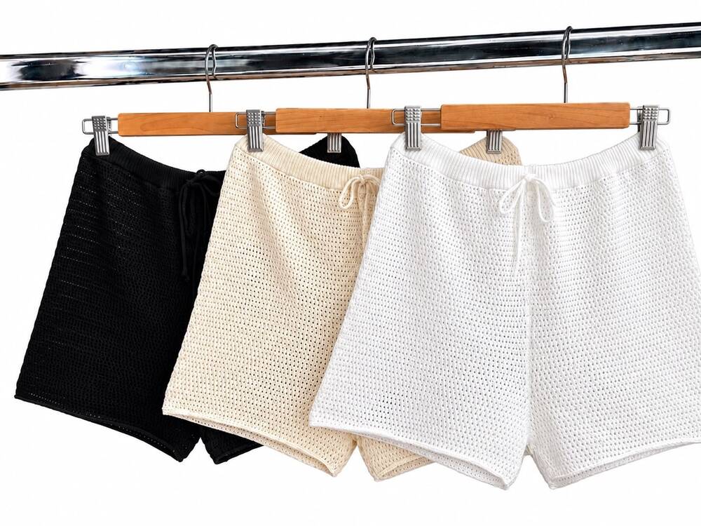 Short de Hilo Desagujado con Cordón Ajustable - 8807.jpg