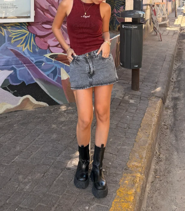 Art 759-3' 36 al 42 Skort Gris Arenado "trend"