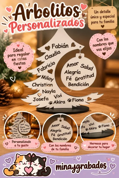 Arbolitos Navidad Personalizados