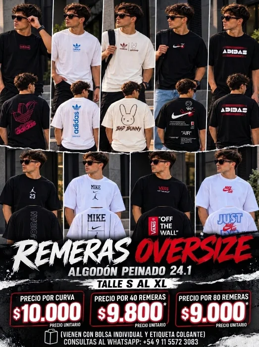 Remeras Oversize Algodón Peinado
