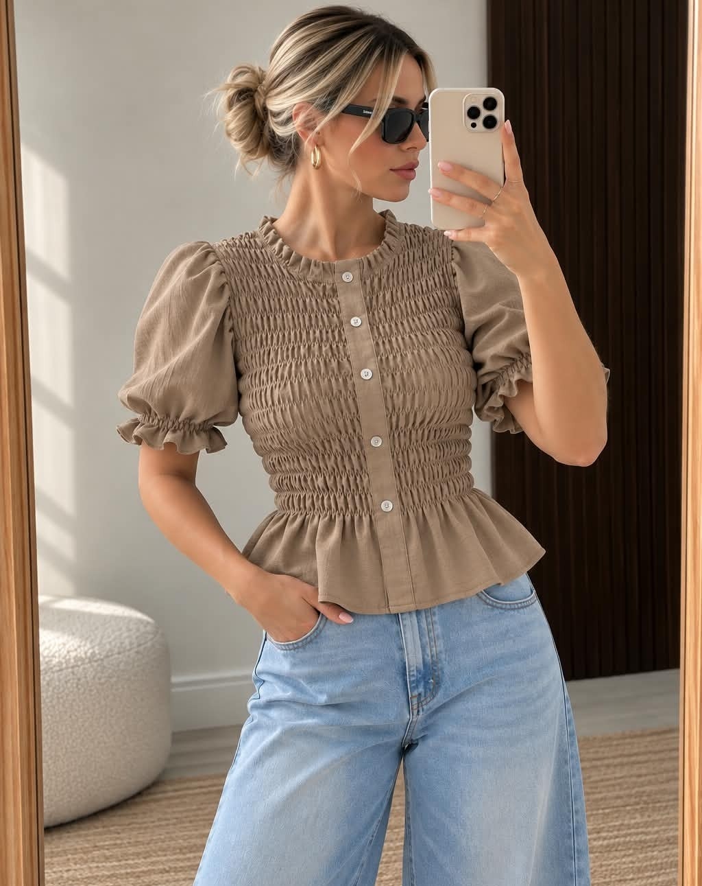 Blusa Frunce C/botones - Imagen 2