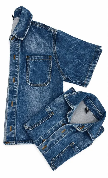 Camisa Jean Oversized Kids