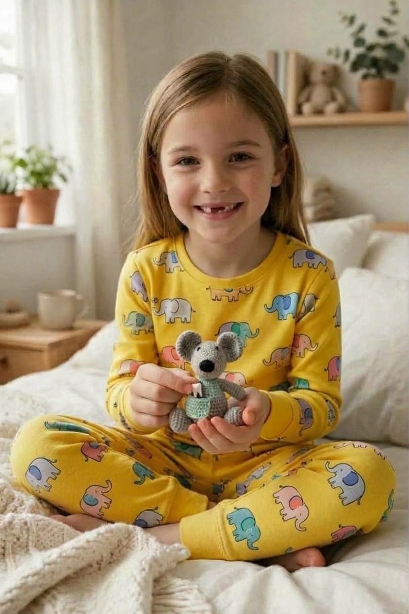 Muñeco Apego Amigurumi Ratón Perez - Imagen 2