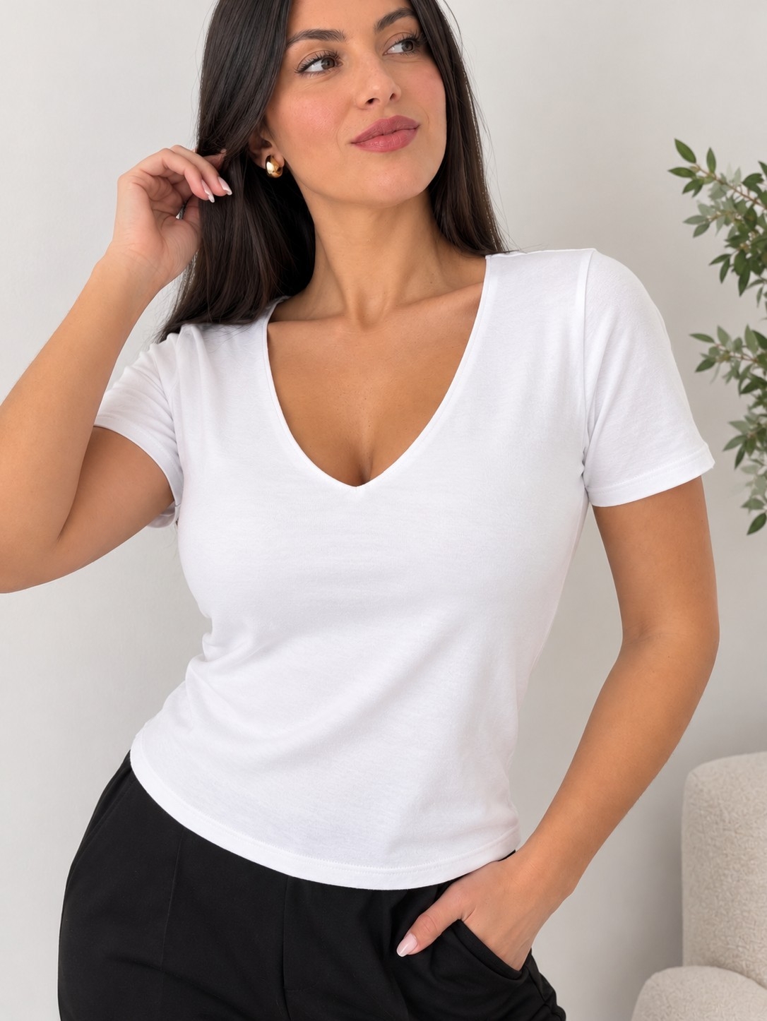 Remera Escote V con Doble Tela - Imagen 4