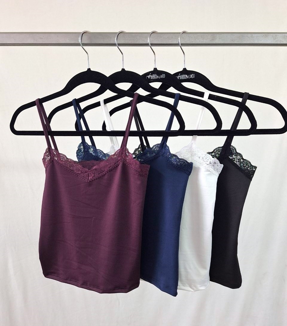 Musculosa Tira con Puntilla Larga Microfibra - Imagen 2