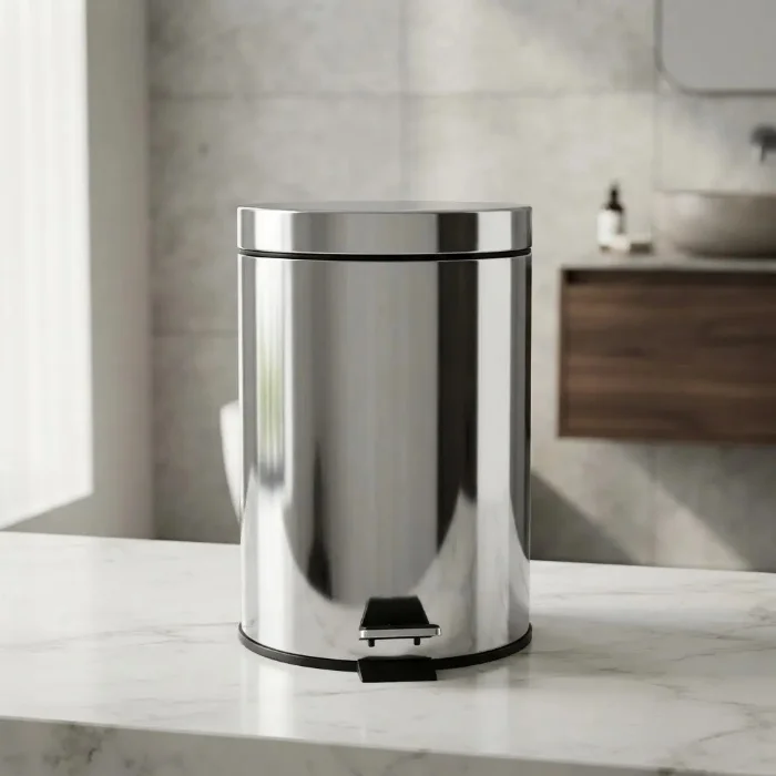 Cesto Tacho Basura Acero Inoxidable con Pedal Cubo Extraible