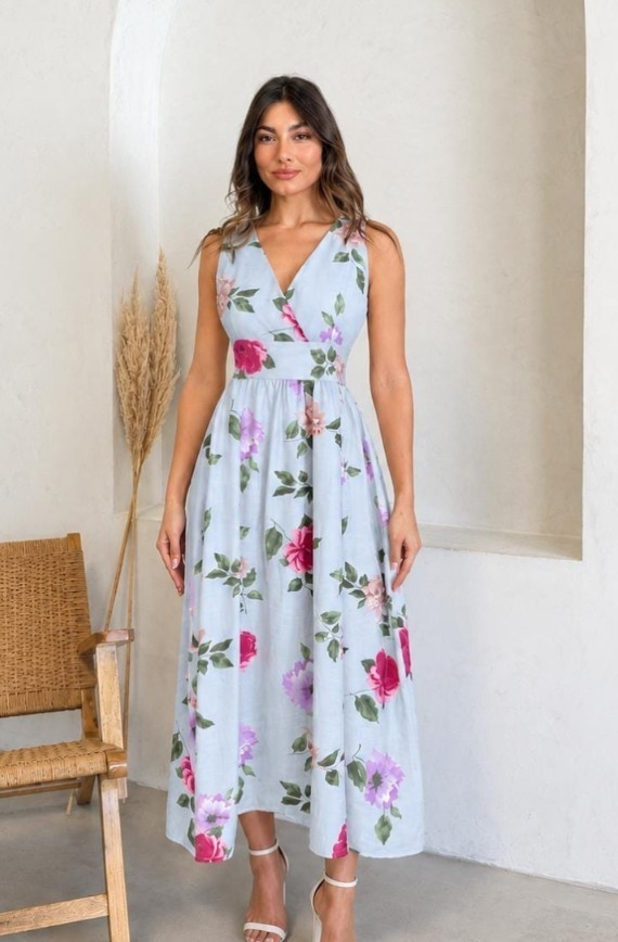Vestido Largo Flores - Imagen 3