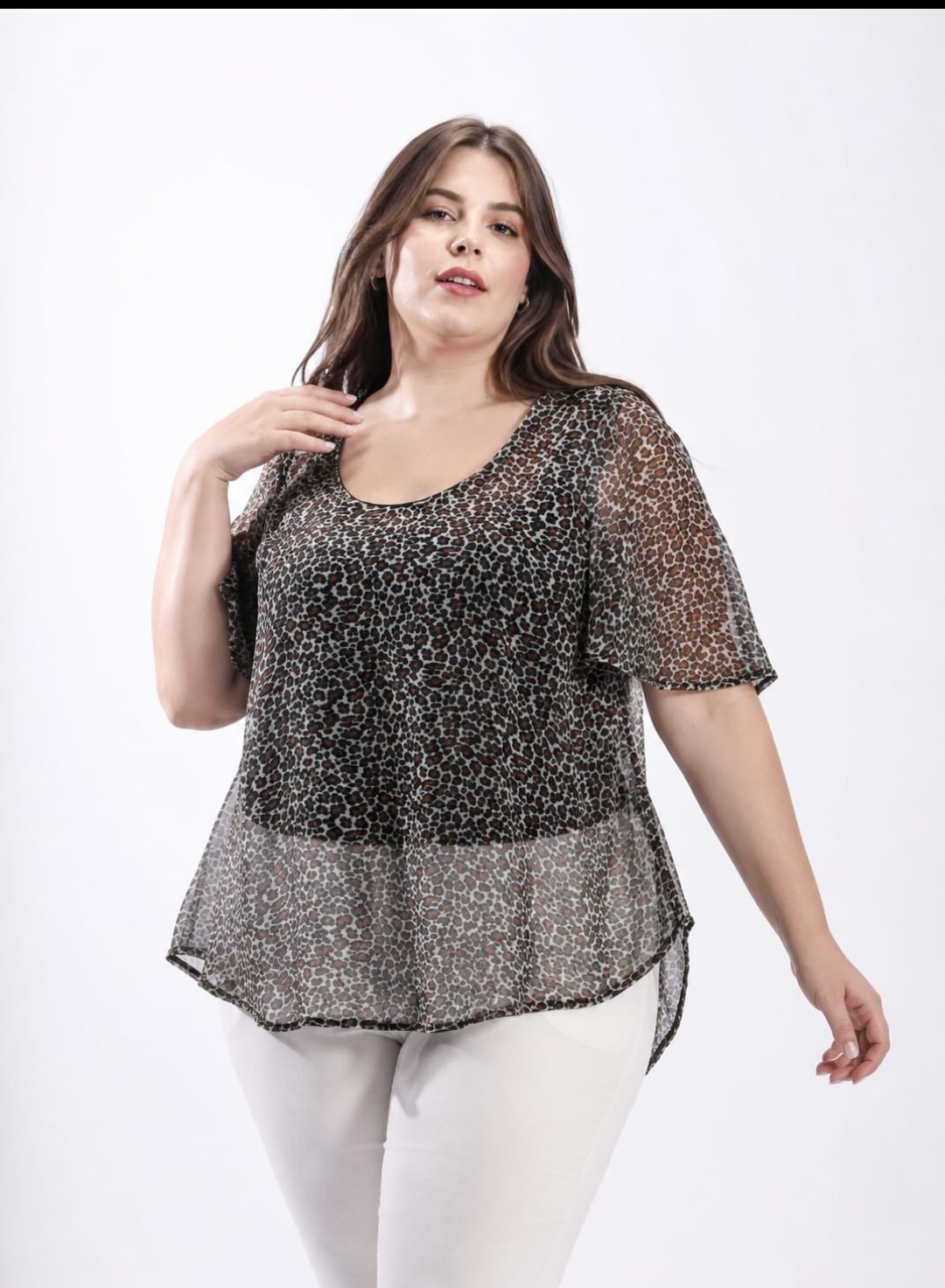 Blusa de Gasa Doble Animal Print - Imagen 2