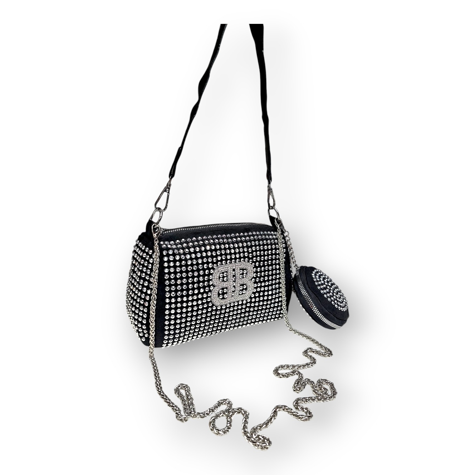 Cartera Bandolera Strass C/ Monedero 18×14×prof8 Cm Aprox, Egresados, Navidad - Imagen 5