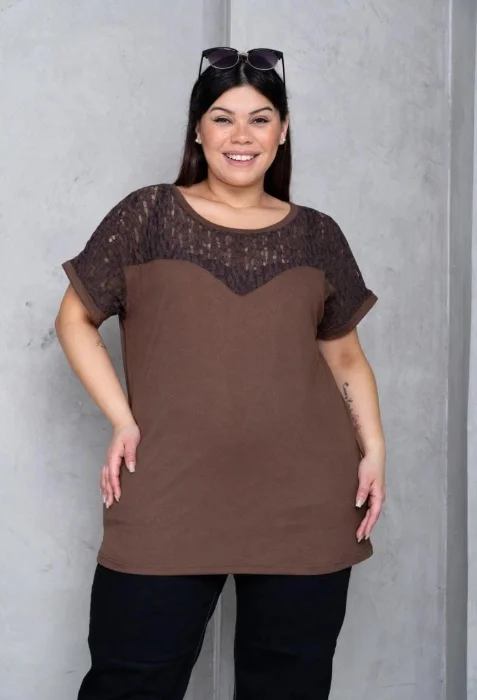 Remera Modal Encaje