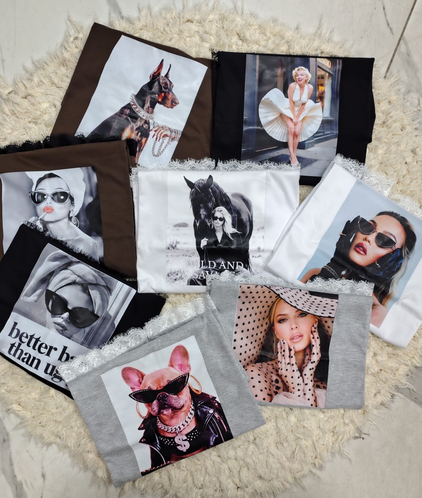 Remera Puntilla Estampado - Imagen 2
