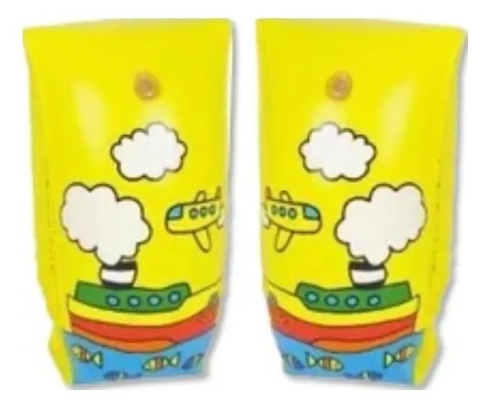Bracitos Salvavidas Flotador Niños Inflables Diseños X1 Pile Color Naranja - Imagen 2