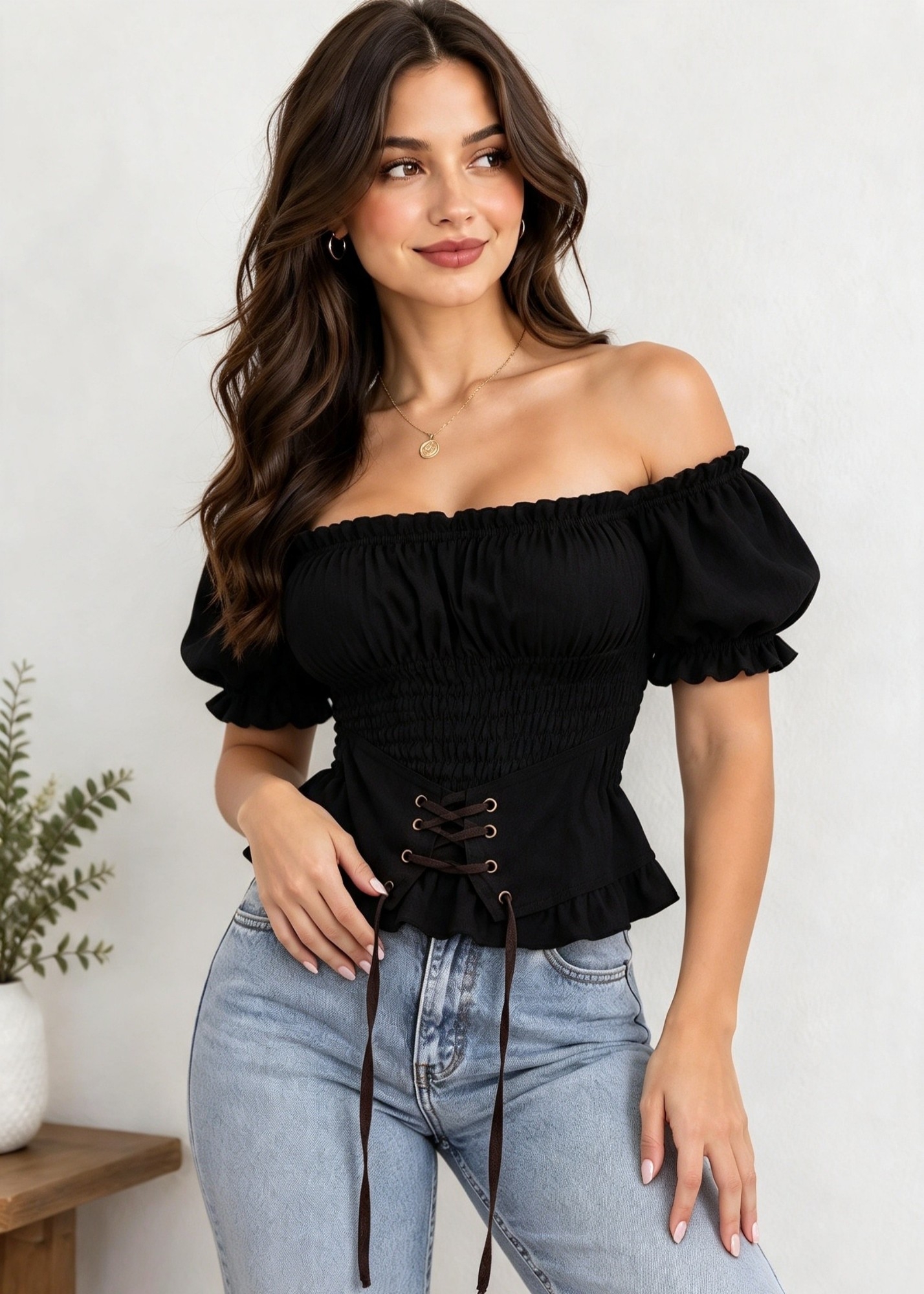 Blusa Paisana  con Corset - Imagen 3