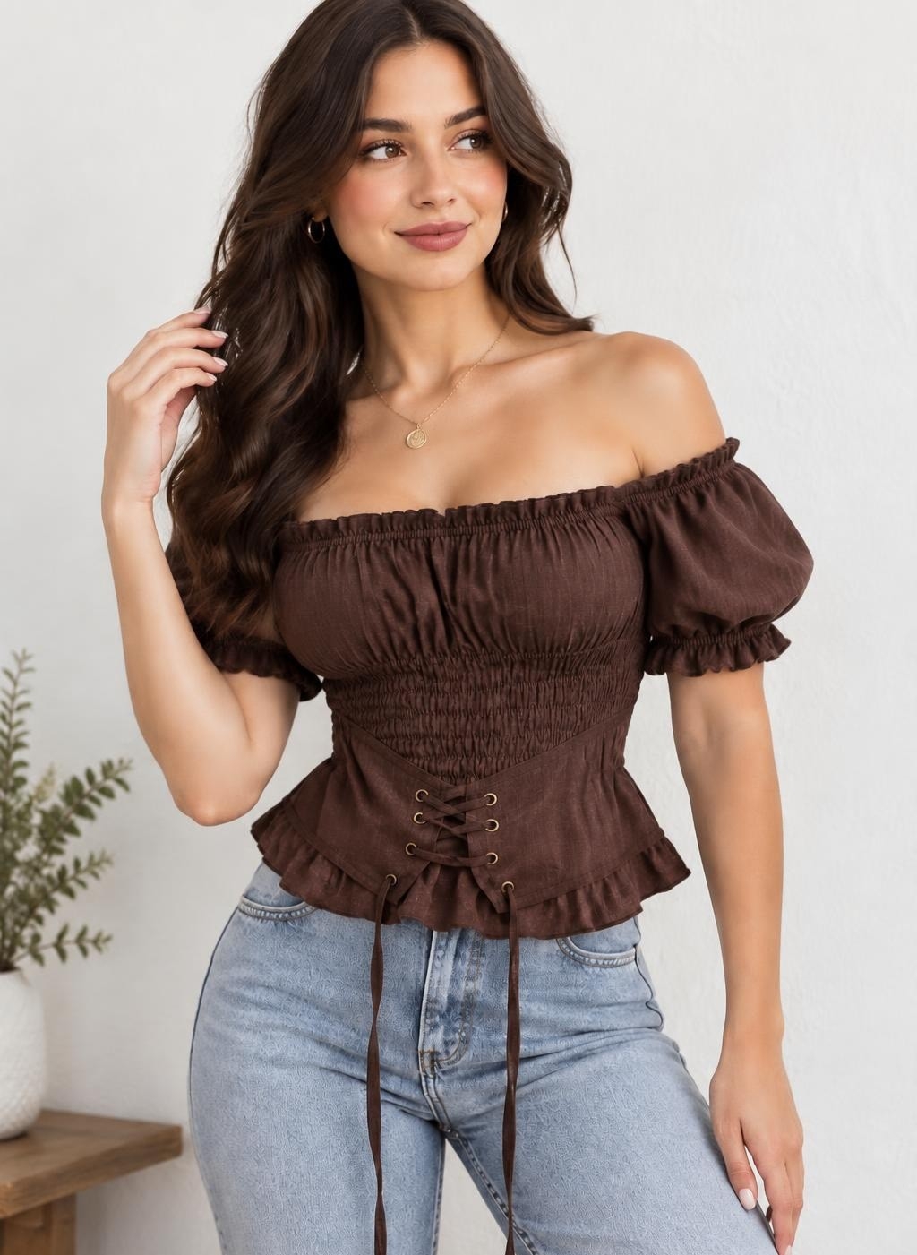 Blusa Paisana  con Corset - Imagen 4