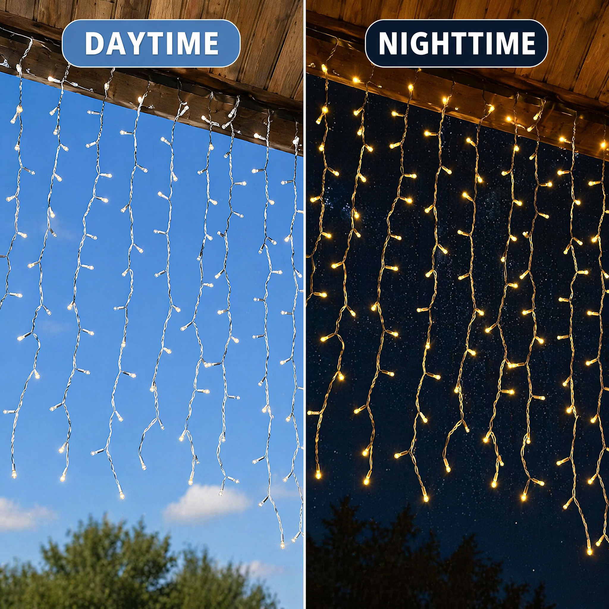 Cortina Luces 120 Led 4 X 0.60 Interconectable Calida Navidad - descarga.jpeg
