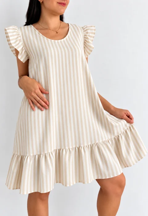 Vestido de Lino Rayado