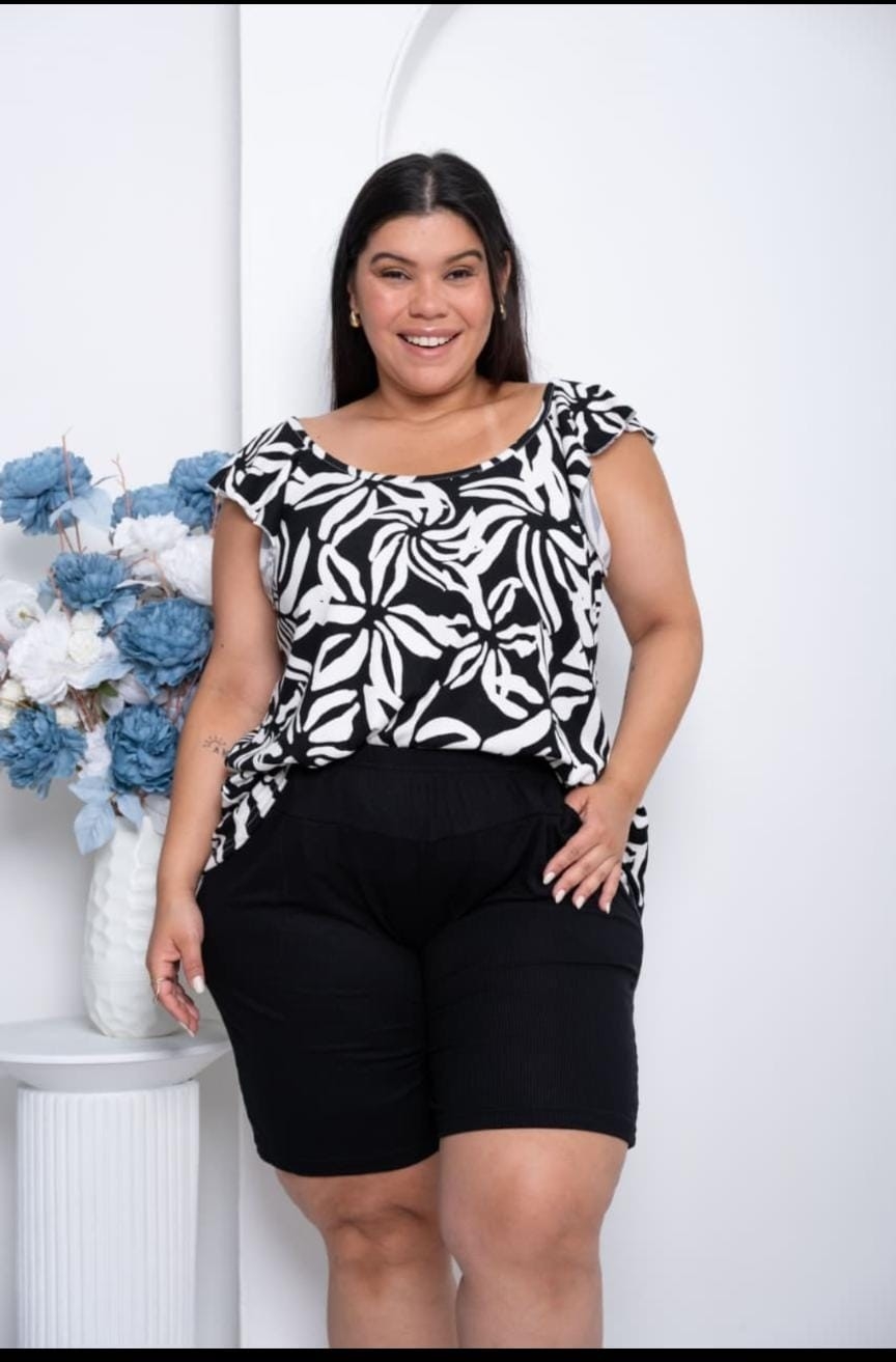 Musculosa de Lino Estampado y Liso - Imagen 3