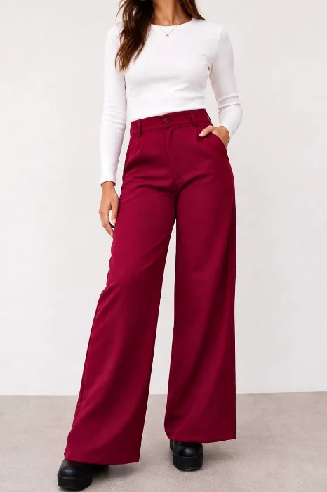 Pantalón Palazzo Sastrero Wide Leg Talle 2 al 5