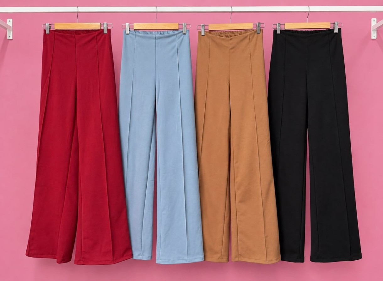 Palazzo Scuba Crep Talle Especial Mujer Verano Dama Pantalón Jogging Calza - Imagen 2