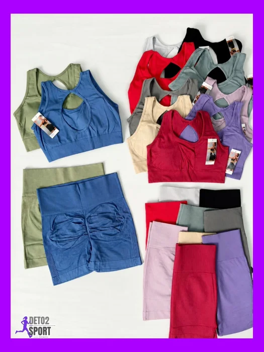 Conjunto Short Colores Liso Push Up..!!
