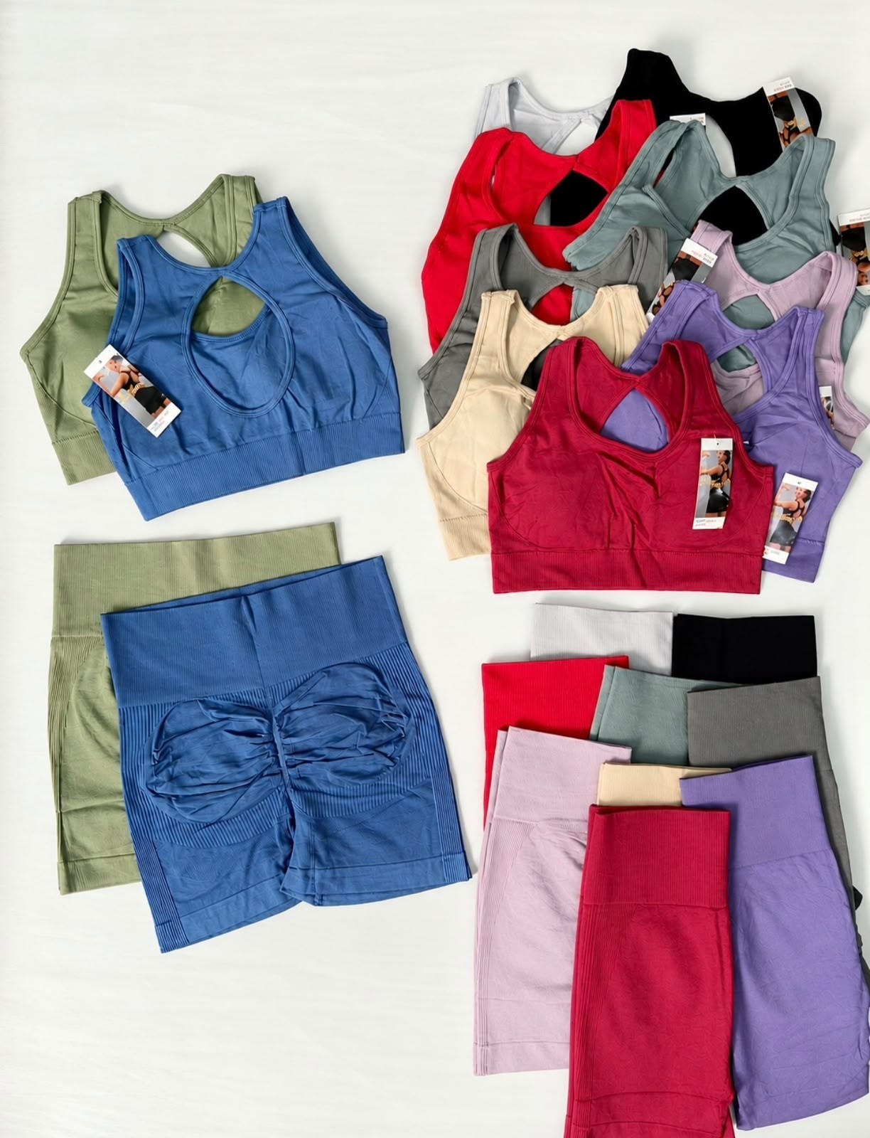 Conjunto Short Colores Liso Push Up..!! - Imagen 2