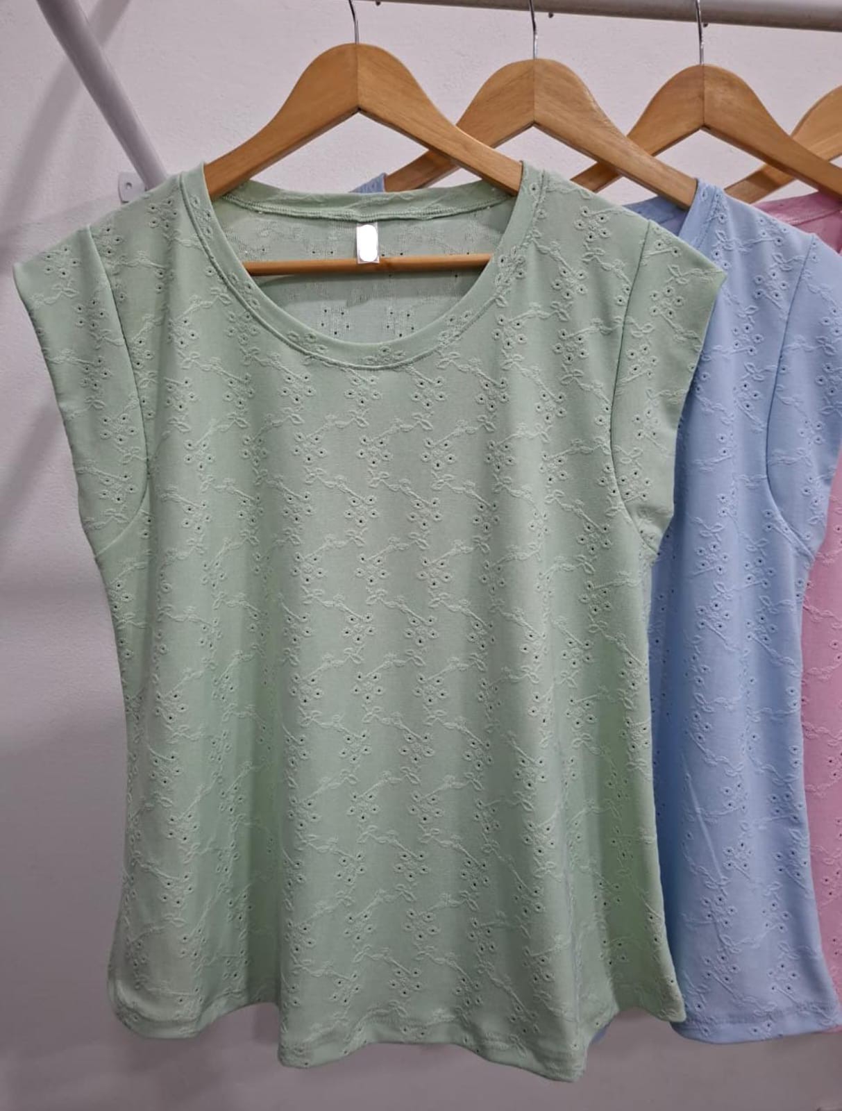 Remera Broderi Mujer Verano Dama Camisa Camiseta Remeron Top Manga Corta - Imagen 2