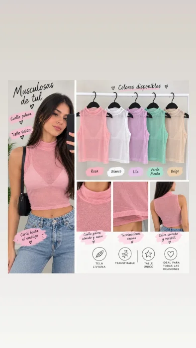 Musculosa de Tul