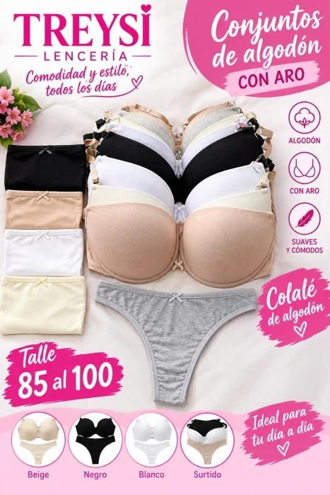 Conjunto de Dama con Aro con Algodón Nacional