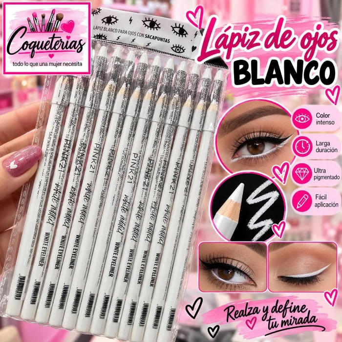 Lápiz Blanco Pink21 X 12 Unidades