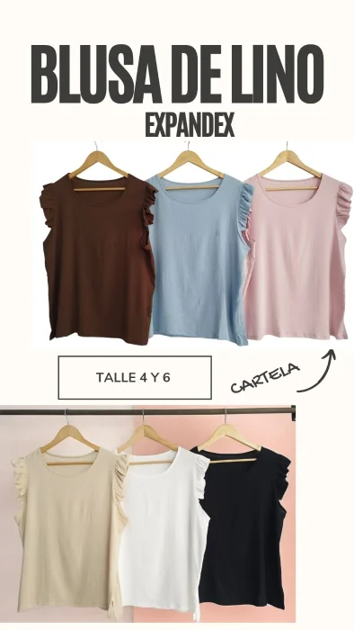 Blusa de Lino con Espandex