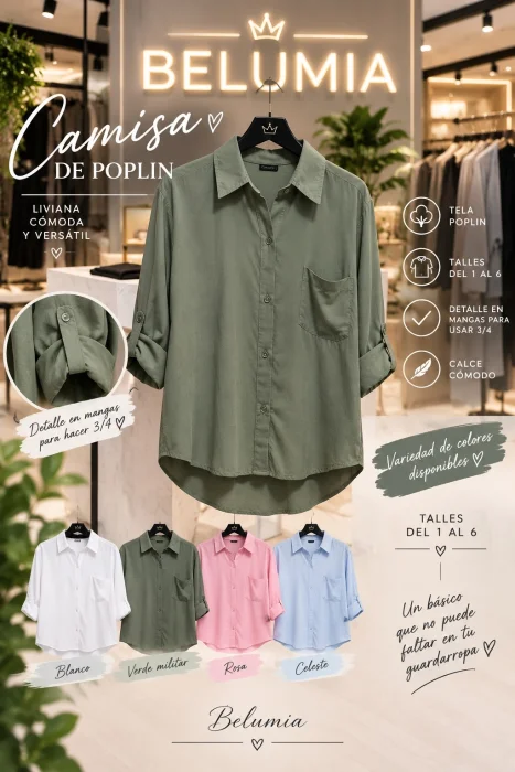 Camisas Poplin