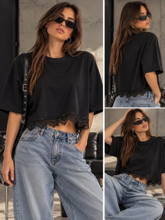 Remera con Encaje