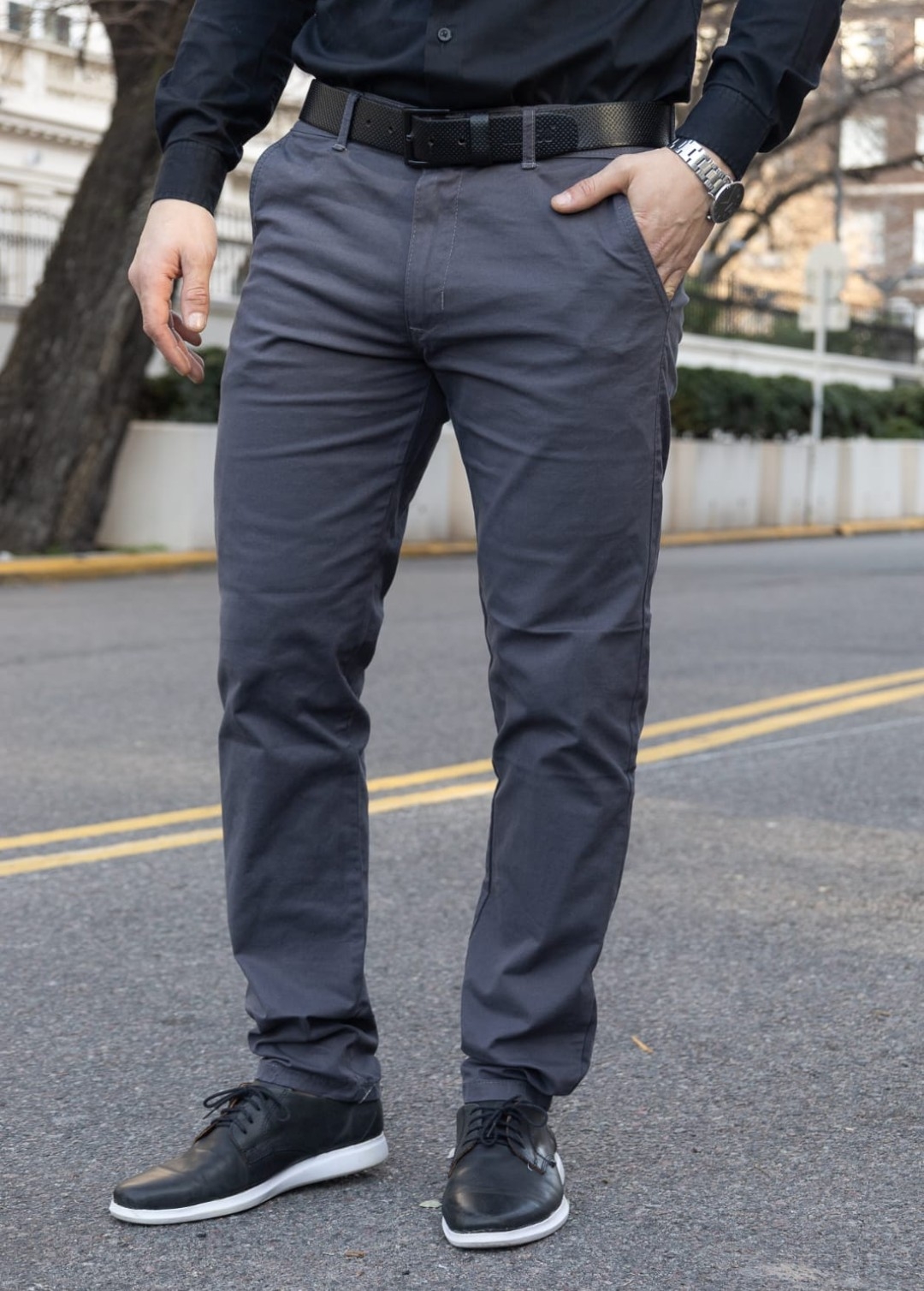 Pantalón Corte Chino Gabardina - Imagen 3