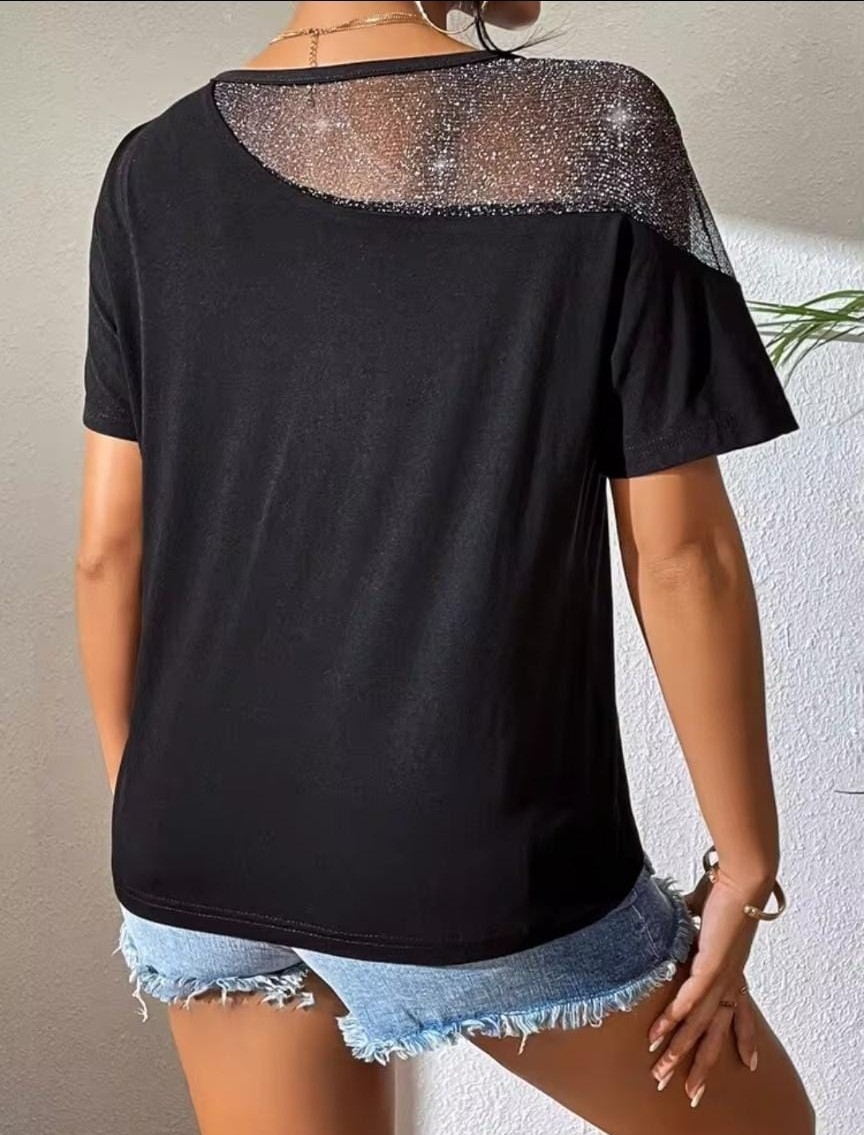 Remera Mely Modal con Brillo - Imagen 2