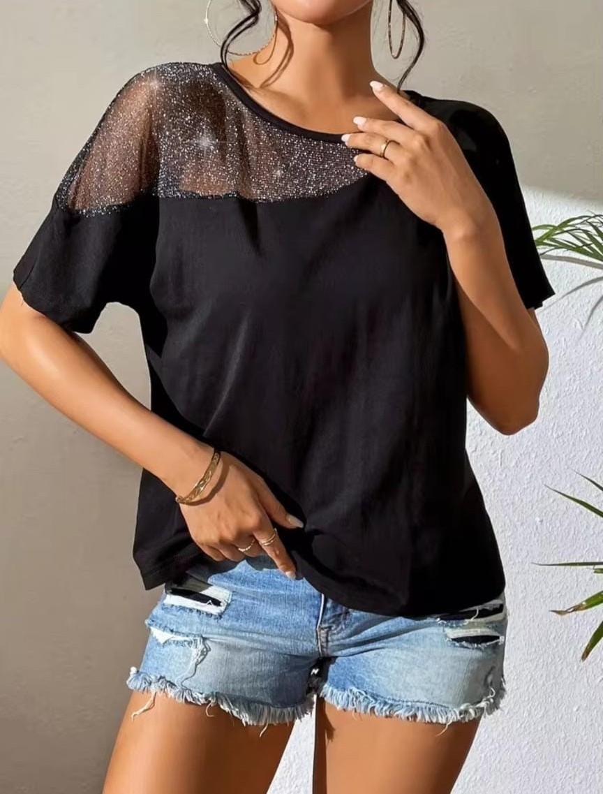 Remera Mely Modal con Brillo - Imagen 3