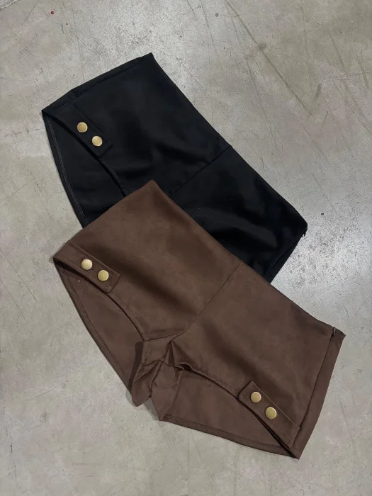 Short Gamuzado Tiro bajo