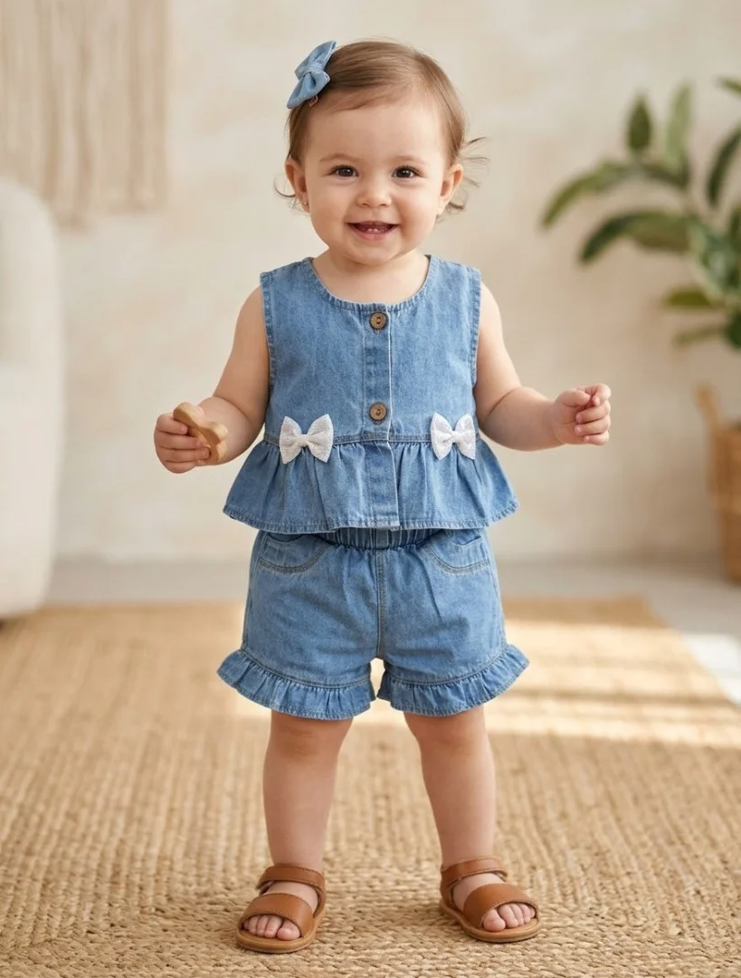 Conjunto de Bebas con Moño - Imagen 1