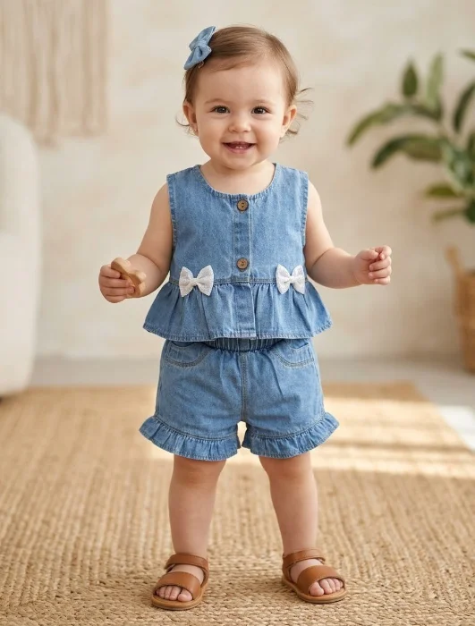 Conjunto de Bebas con Moño