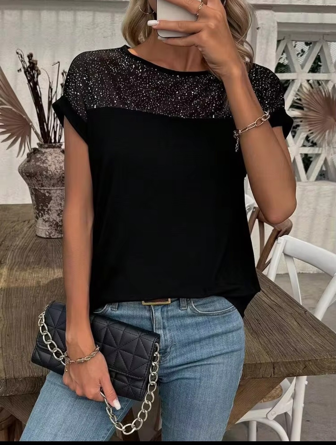 Remera Natali Modal con Brillo - Imagen 2