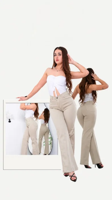 Wide Leg Beige